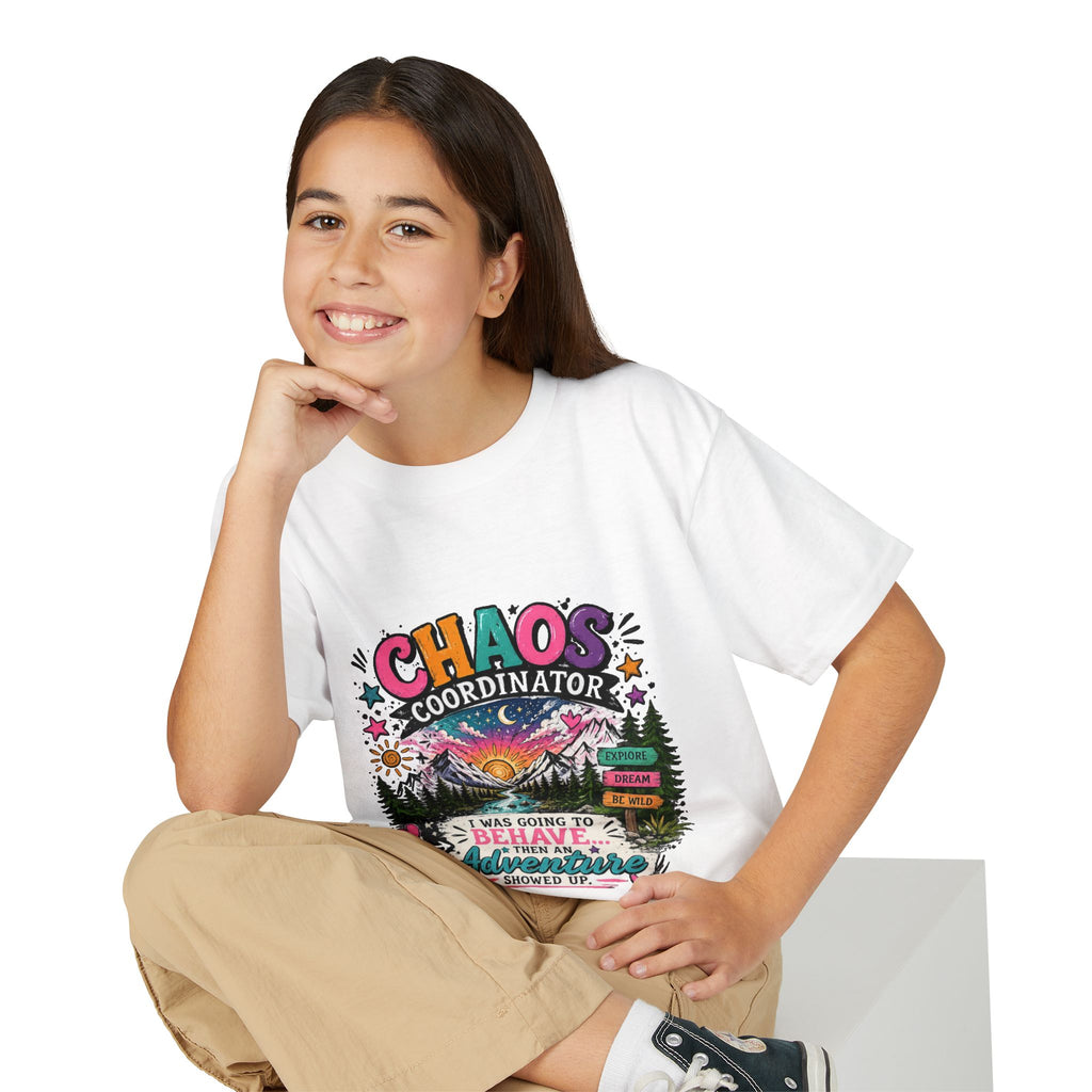 'Chaos Coordinator' Adventure Graphic Tee (Was Going to Behave, Then an Adventure Showed Up) — Youth T-Shirt