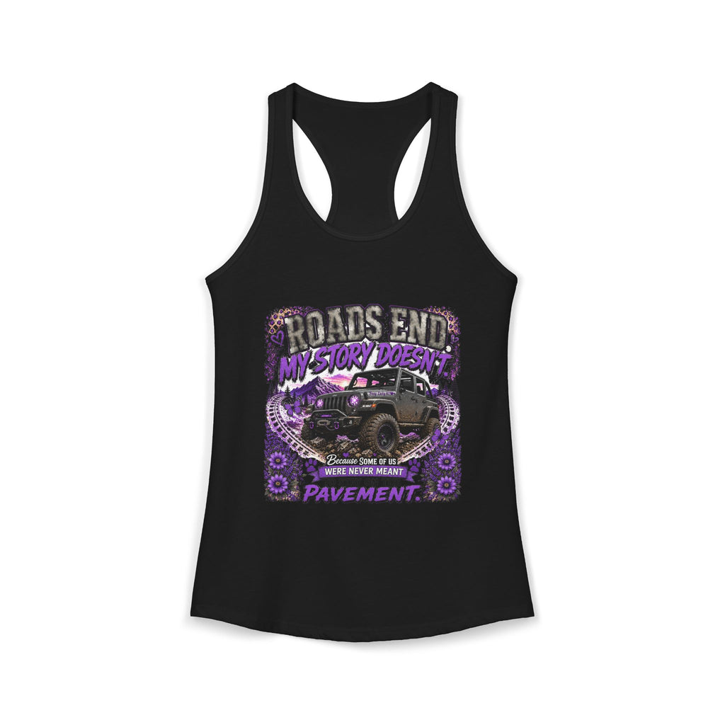 Roads End My Story Doesn't Women's Ideal Racerback Tank