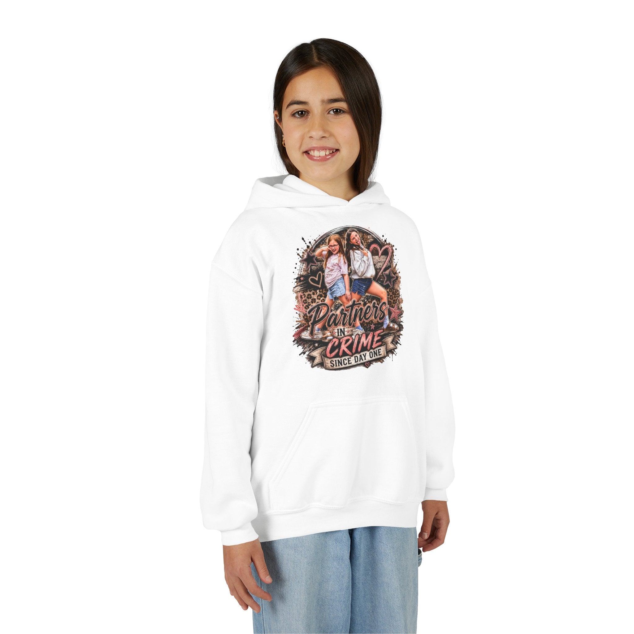 "Partners in Crime Since Day One" Best Friend Matching Sweatshirt — Youth Hoodie