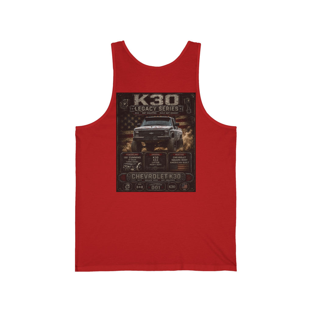 K30 Legacy Series Chevrolet K30 Truck Tank Top — Vintage Off-Road Graphic