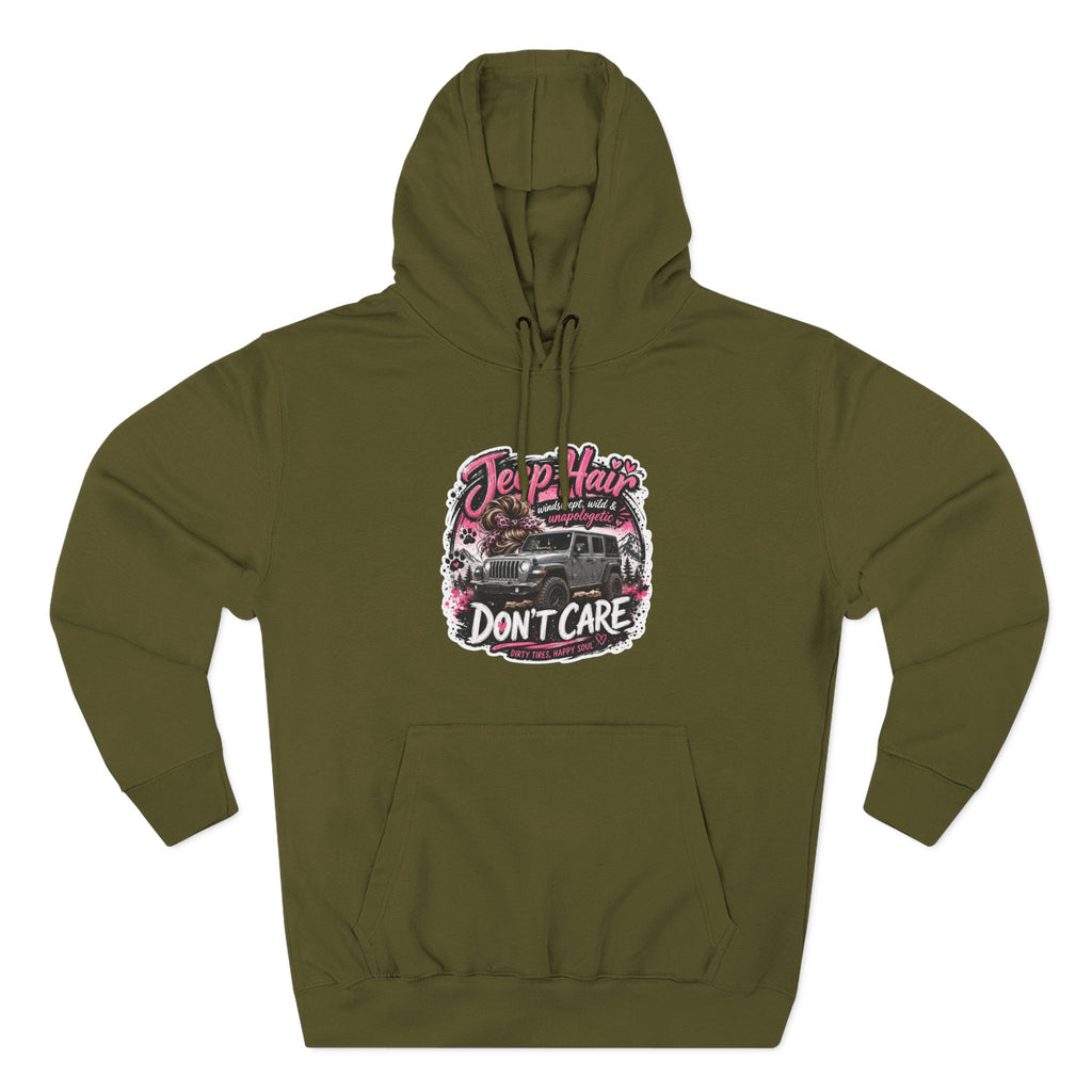 Jeep Hair Don't Care Three-Panel Fleece Hoodie