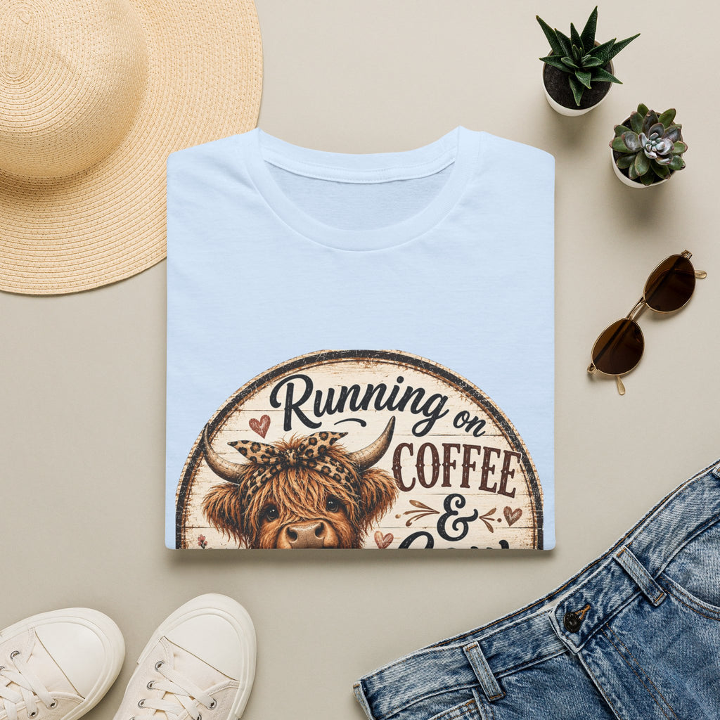 Running on Coffee & Cow Kisses - Unisex Softstyle T-Shirt