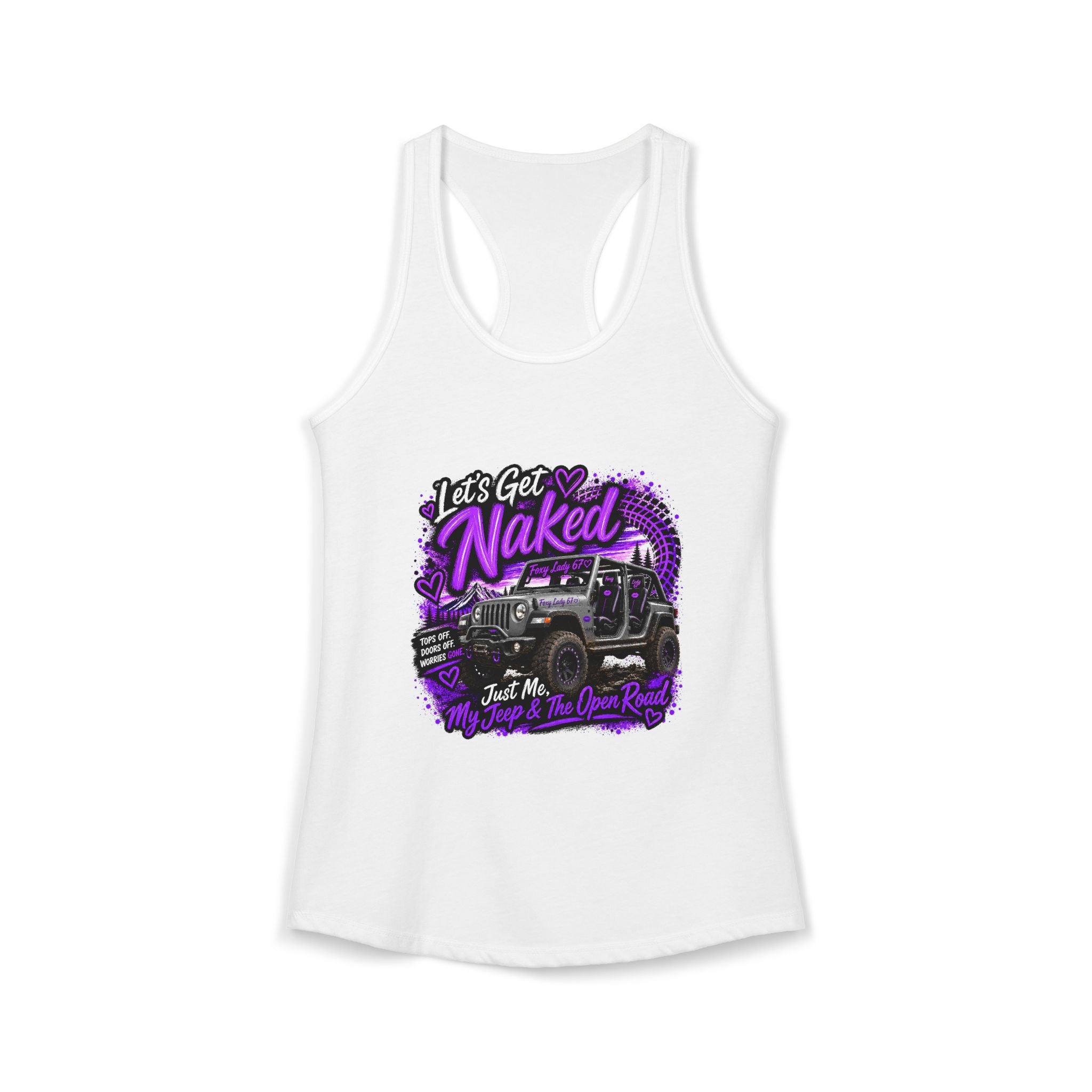 Let's Get Naked Jeep - Women's Ideal Racerback Tank