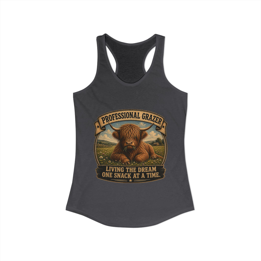 Professional Gazer Highland Cow Women's Ideal Racerback Tank