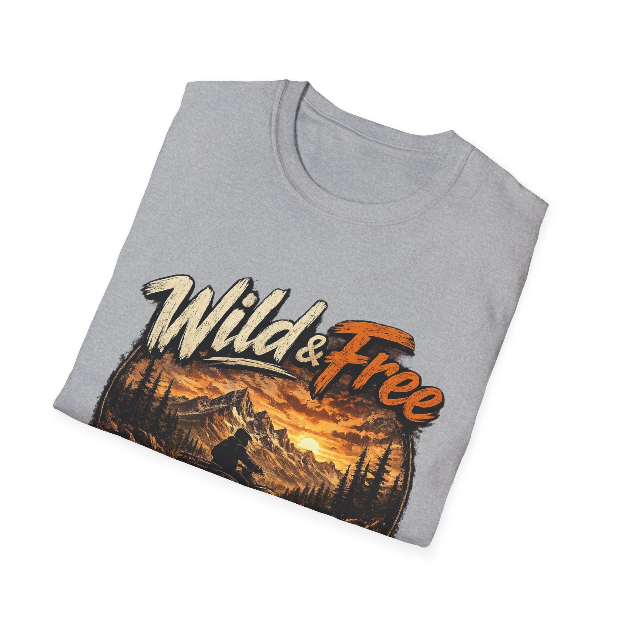 Wild & Free Mountain T-Shirt — 'The Best Roads Aren't Roads At All' Adventure Tee