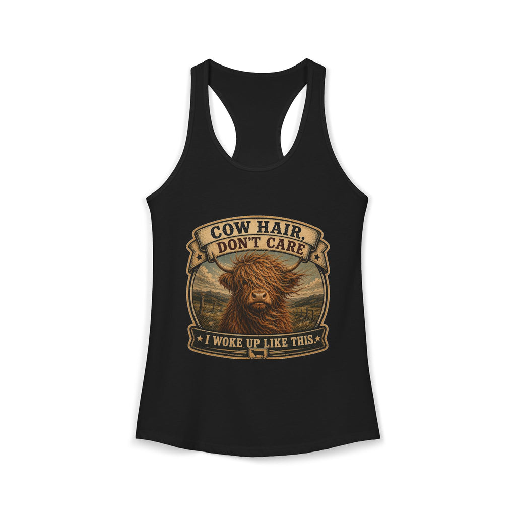 Cow Hair Don't Care Women's Ideal Racerback Tank