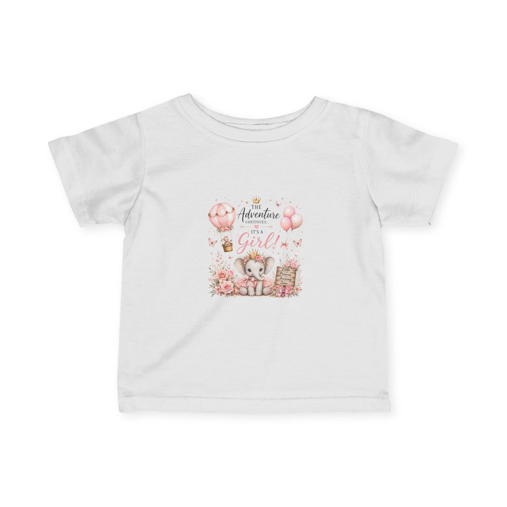 "Adventure Awaits Little Girl" Pink Balloon Nursery Baby Shirt - Infant Tee