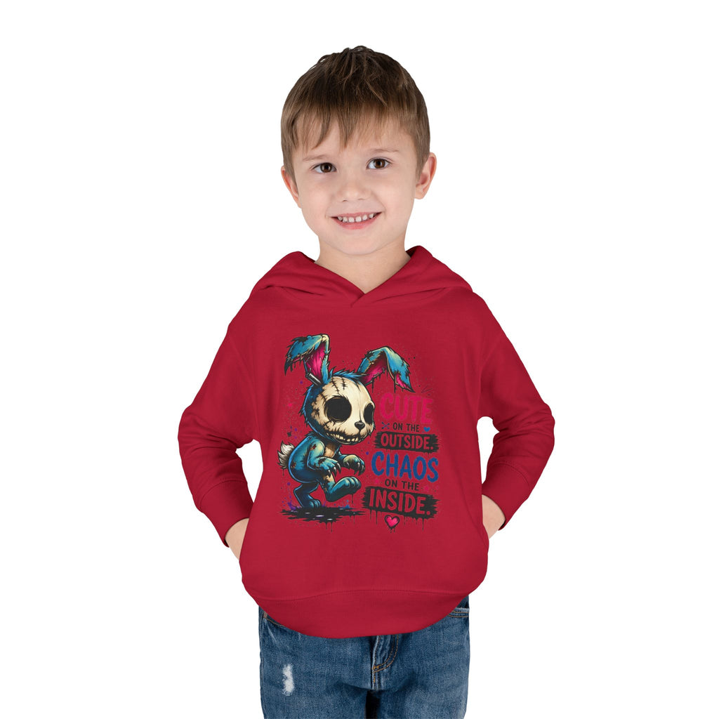 Cute on the outside Choas on the inside Toddler Pullover Fleece Hoodie