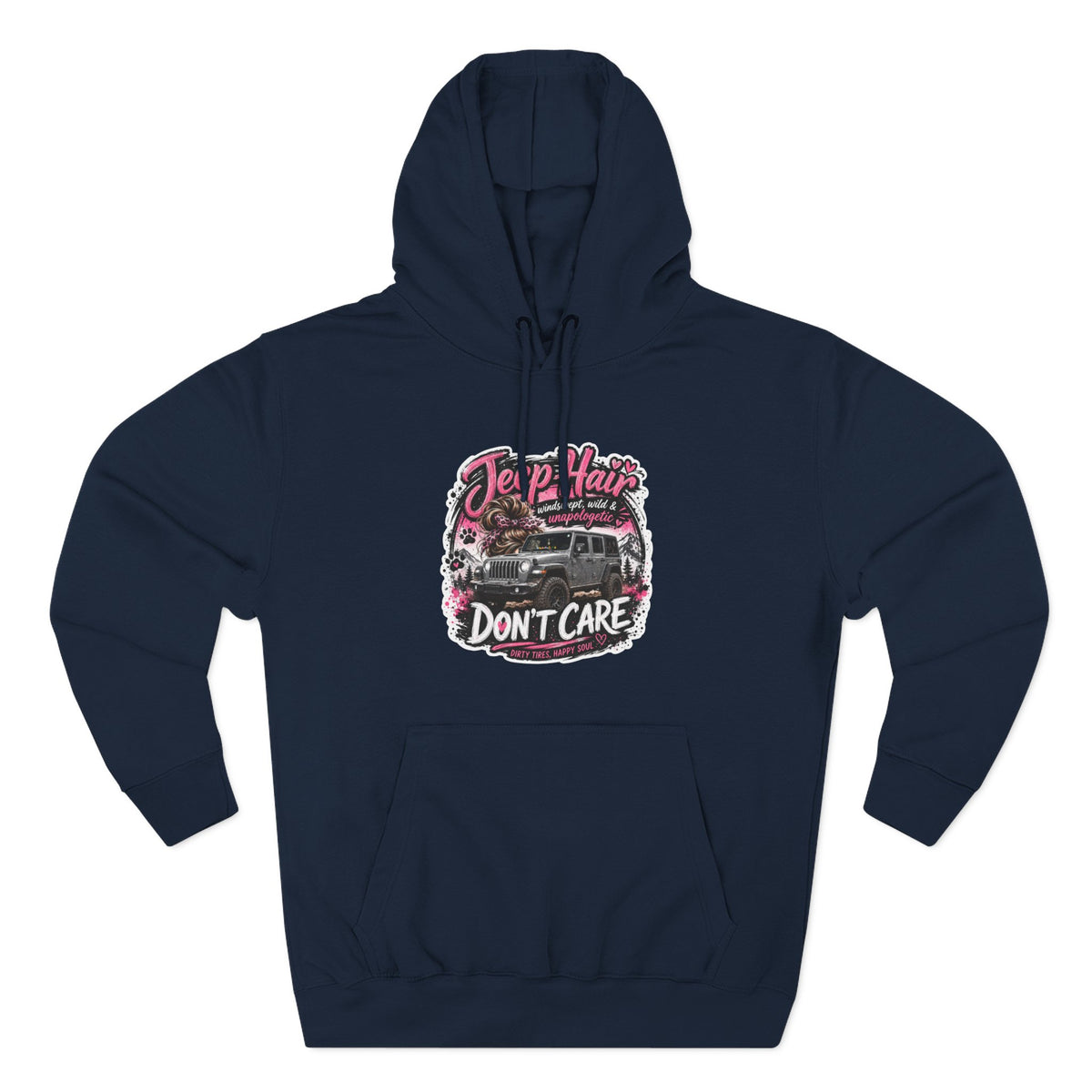 Jeep Hair Don't Care Three-Panel Fleece Hoodie