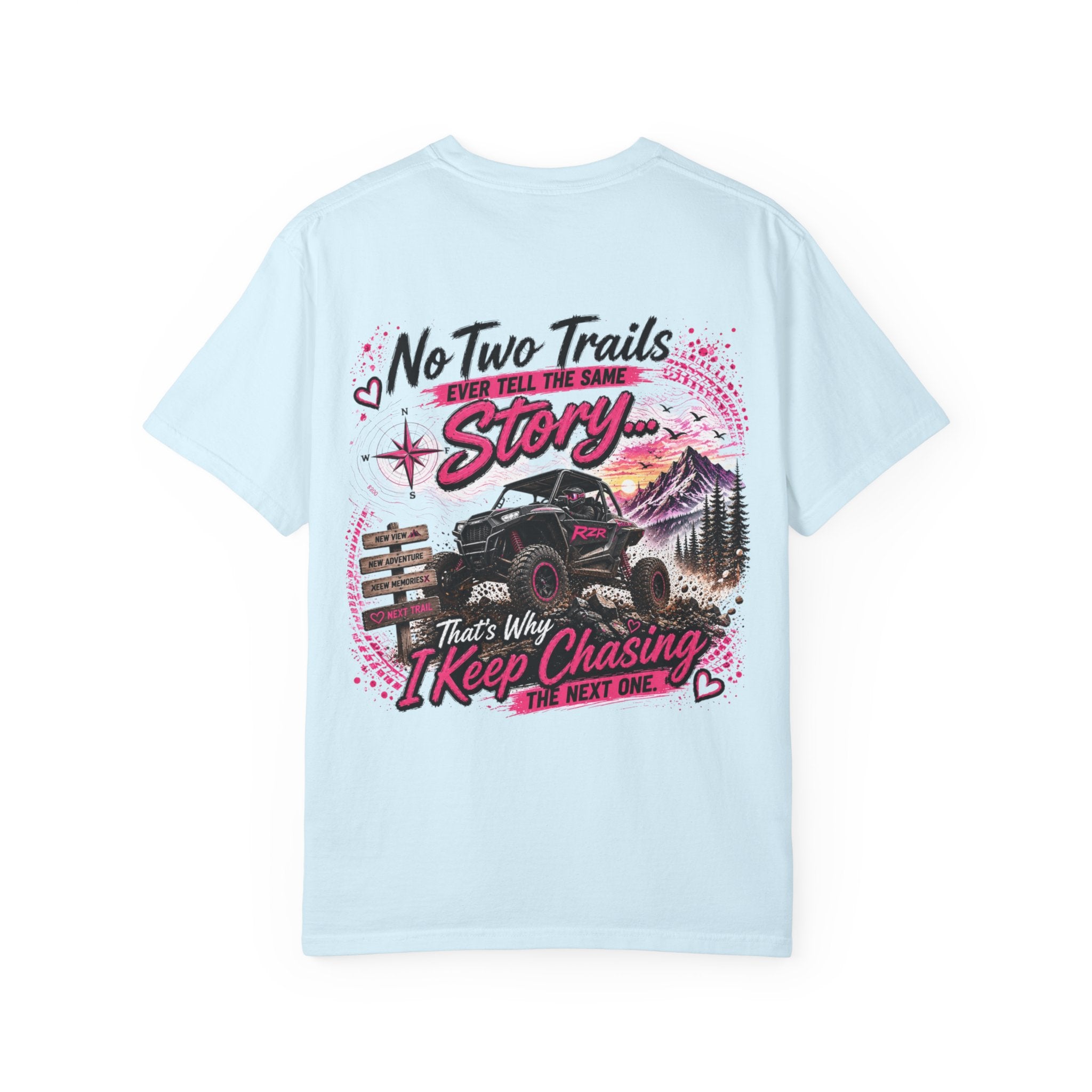 Off-Road Adventure T-Shirt — "No Two Trails Ever Tell the Same Story" Graphic Tee