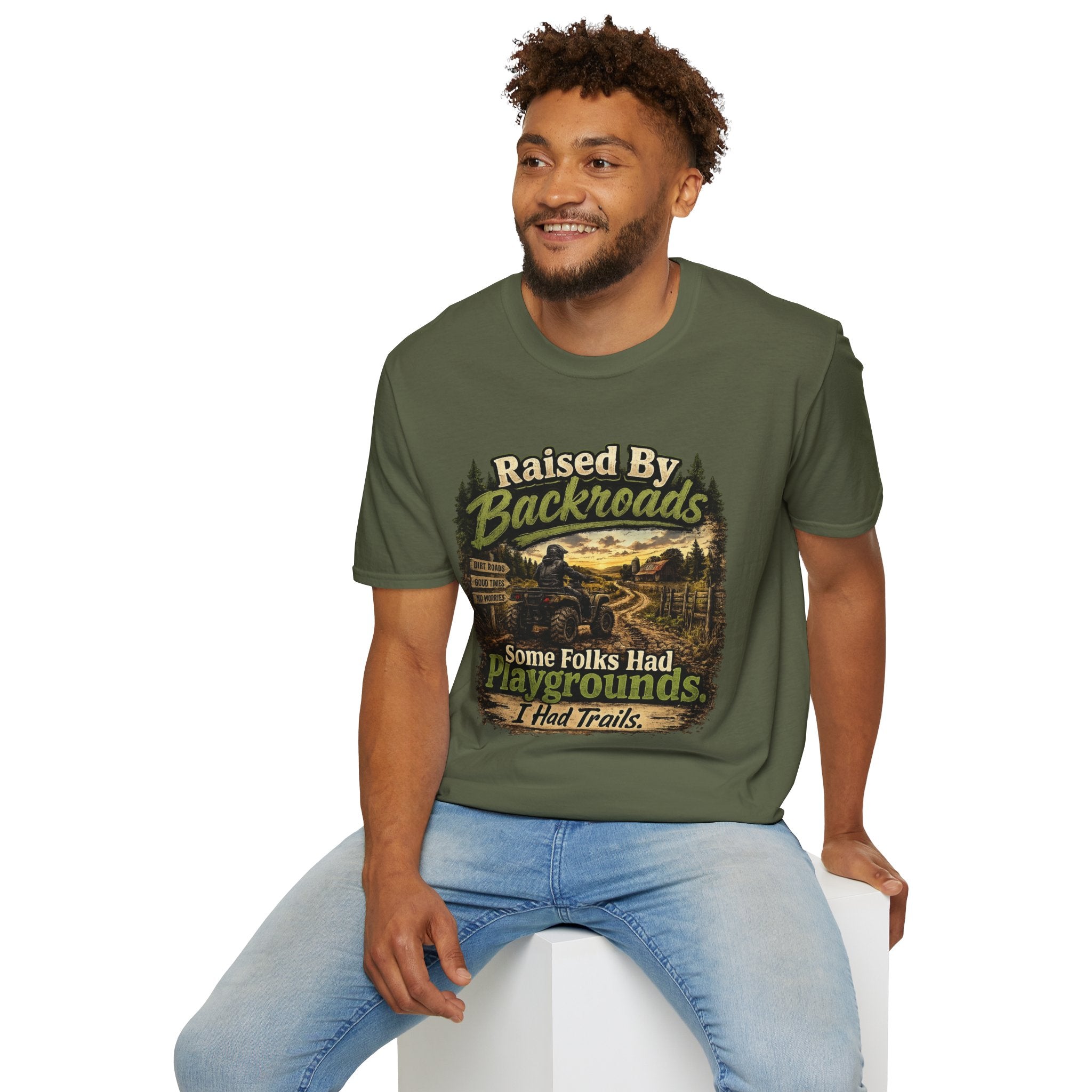 Raised By Backroads T-Shirt — Rustic Country Outdoor Graphic Tee