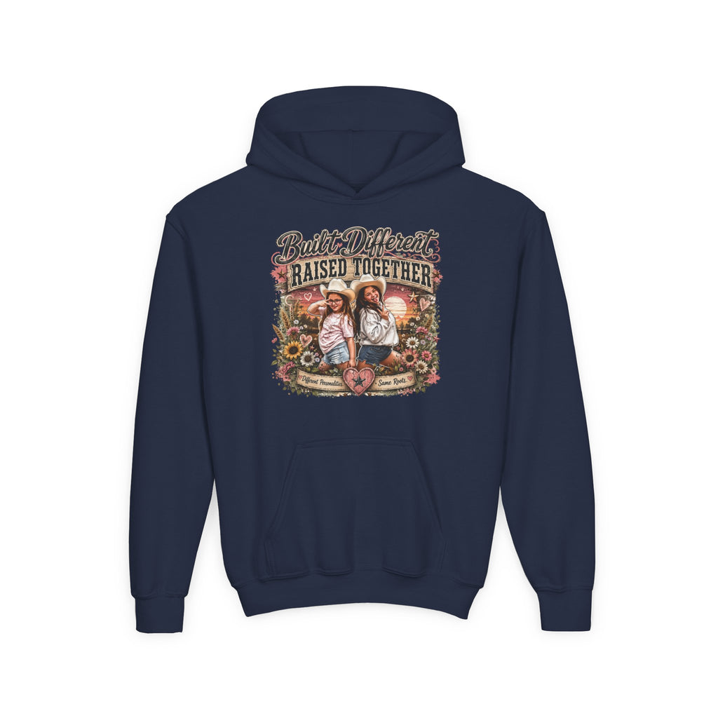 Built Different Raised Together Youth Heavy Blend Hooded Sweatshirt
