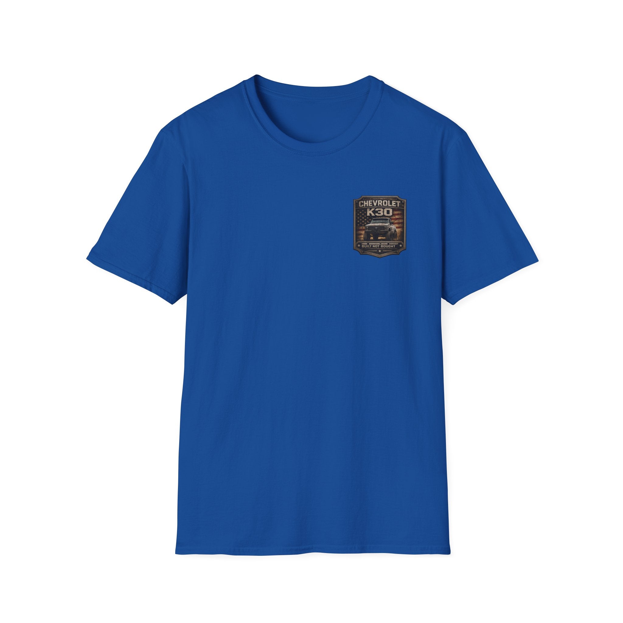 Rust Builds Character - Chevrolet K30 Vintage Truck Pocket T‑Shirt