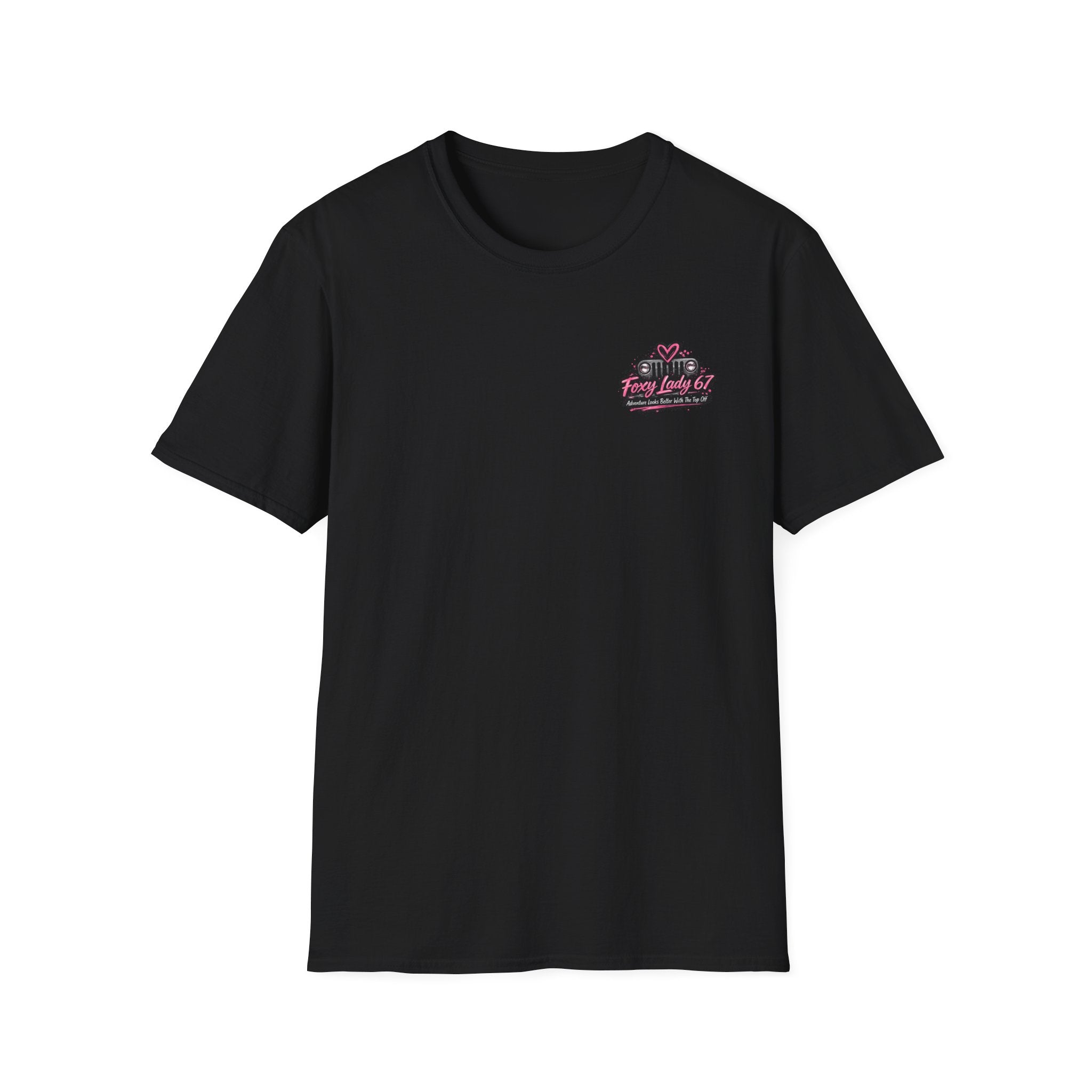 Lets Get Naked Jeep (design on front and back) Softstyle T-Shirt