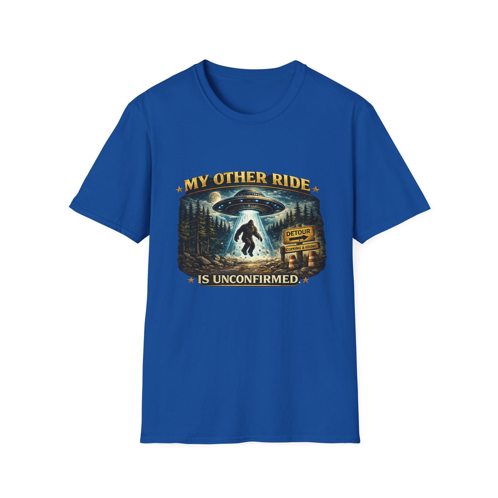 UFO Tee — "My Other Ride is Unconfirmed" Alien Abduction T-Shirt