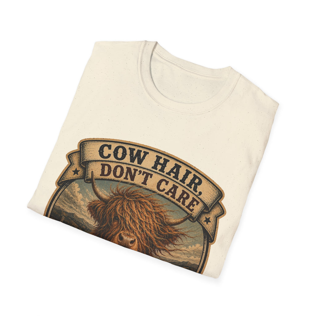 Cow Hair Don't Care Highland Cow - Unisex Softstyle T-Shirt