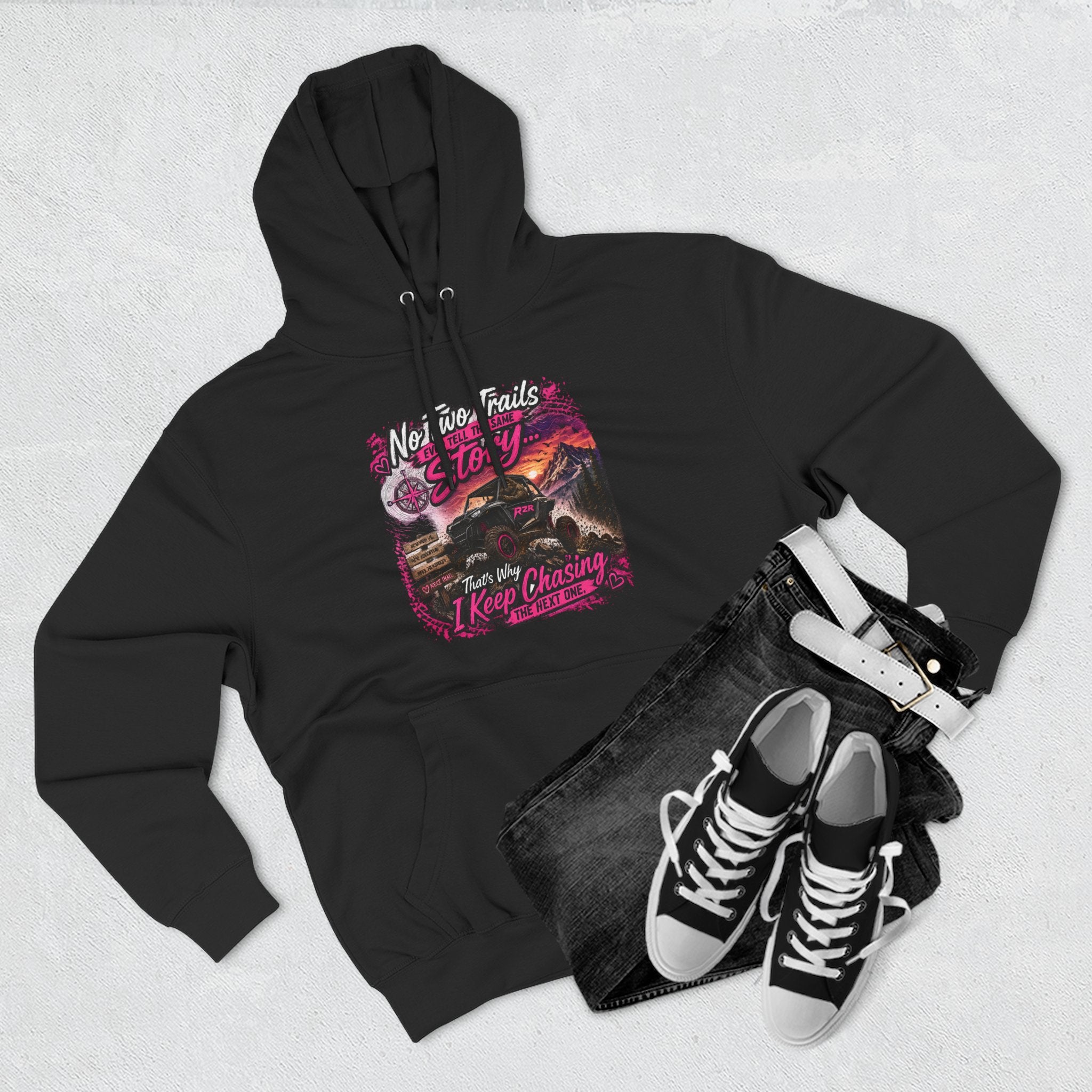 Vintage Desert Motorcycle Hoodie — "Nobody Rides Solo" Retro Biker Graphic