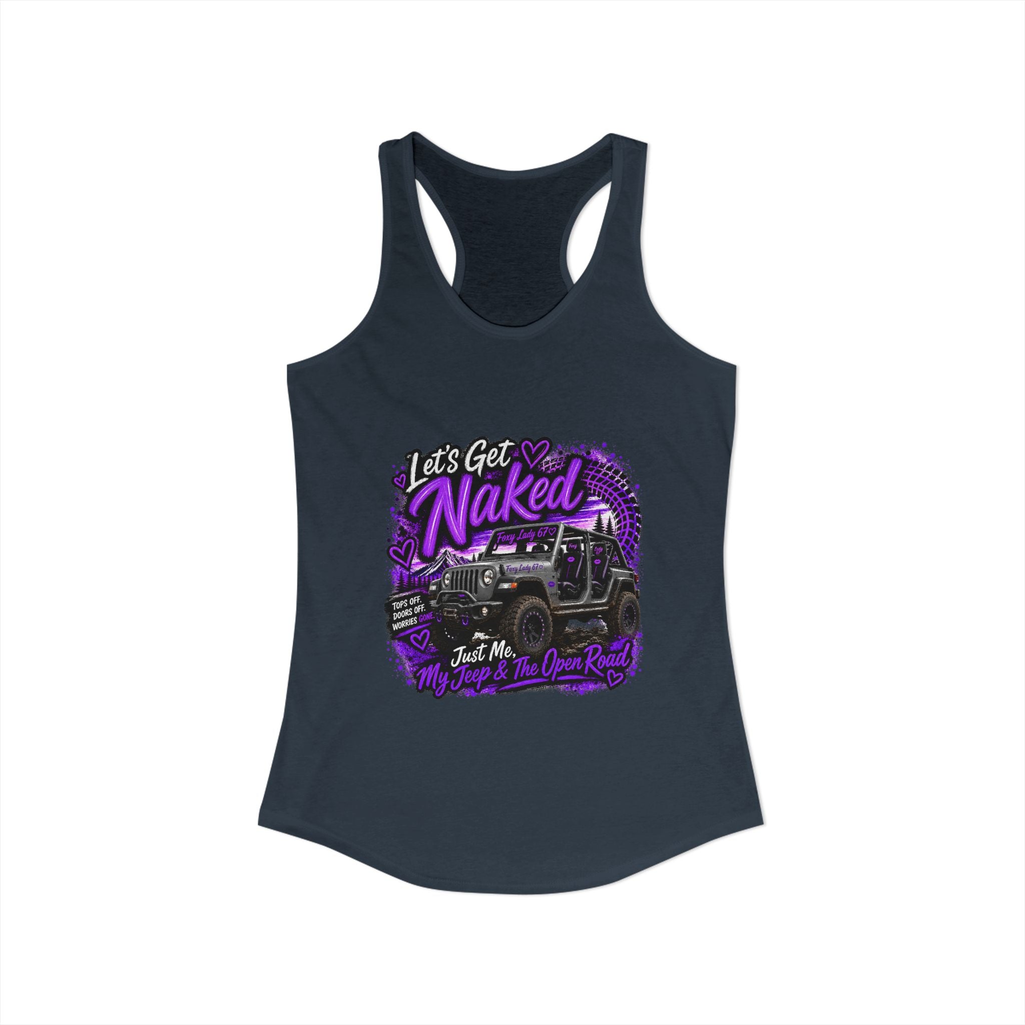 Let's Get Naked Jeep - Women's Ideal Racerback Tank