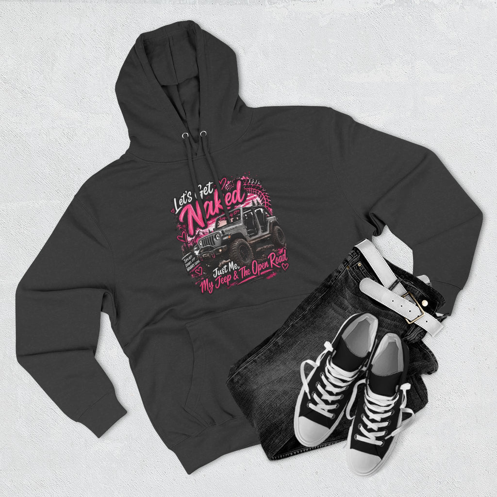 Jeep 'Let's Get Naked' Graphic Hoodie — Off-Road Adventure Pullover