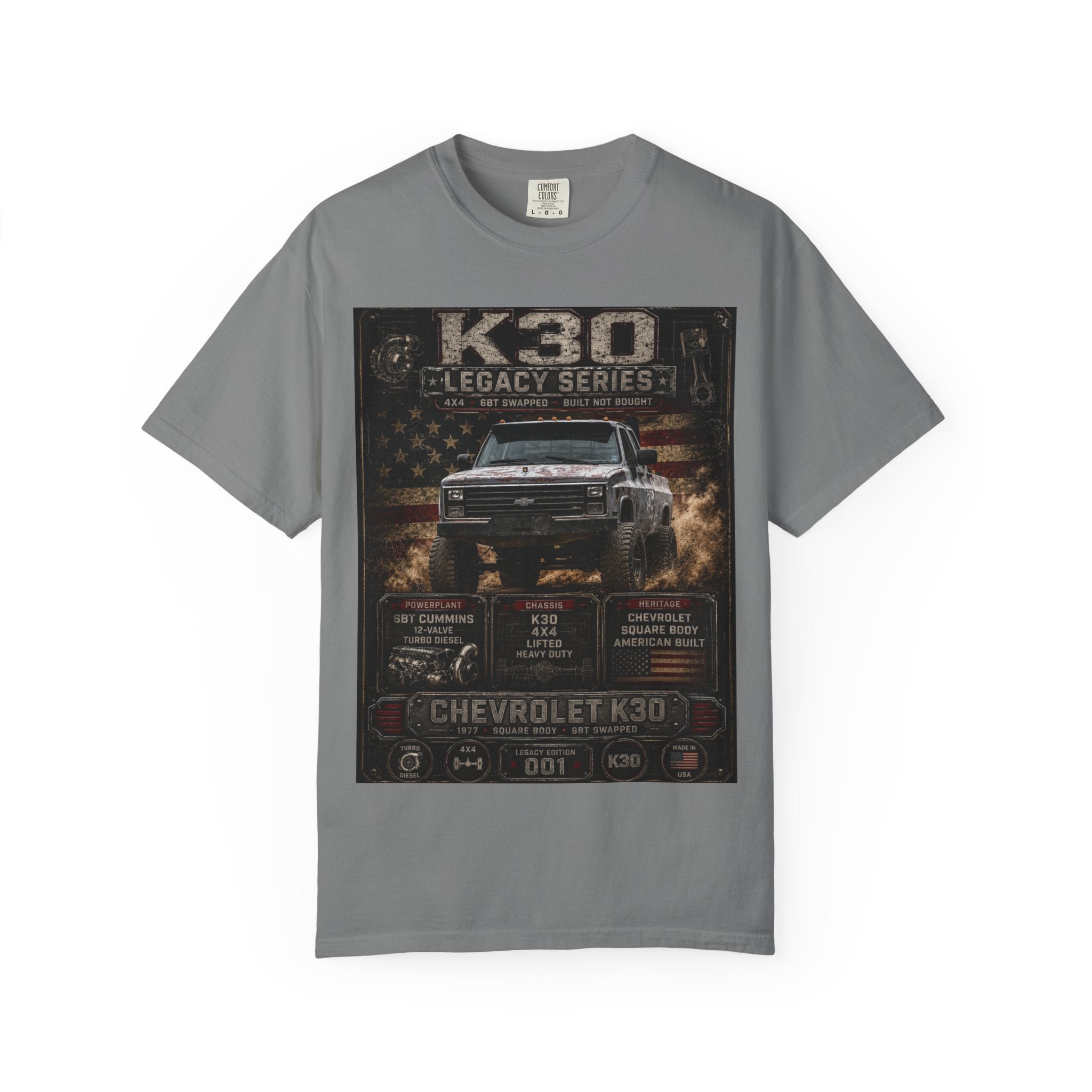 Chevrolet K30 Legacy Series T-Shirt — Vintage Off-Road Truck Graphic