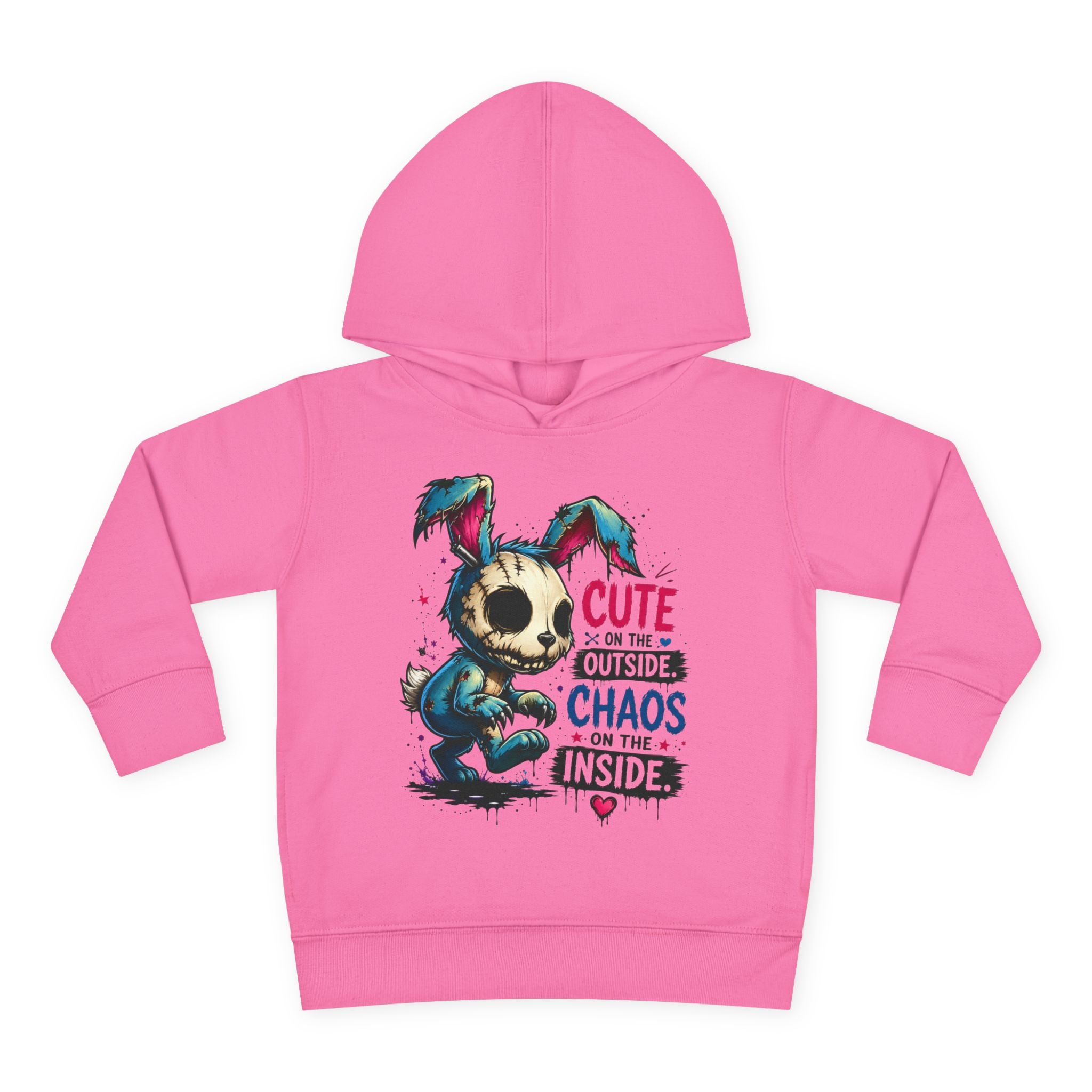 Cute on the outside Choas on the inside Toddler Pullover Fleece Hoodie