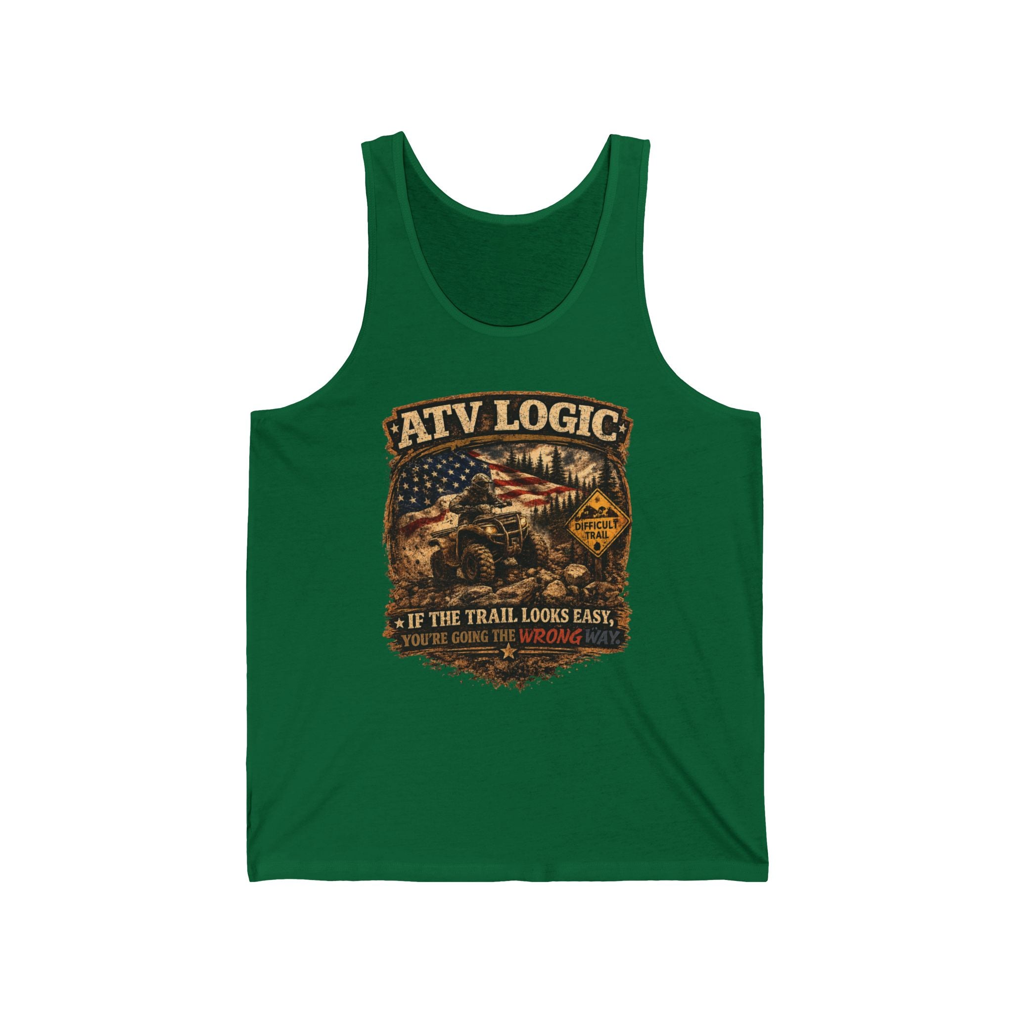 If The Trail Looks Easy Graphic Tank — ATV Logic Tank Top
