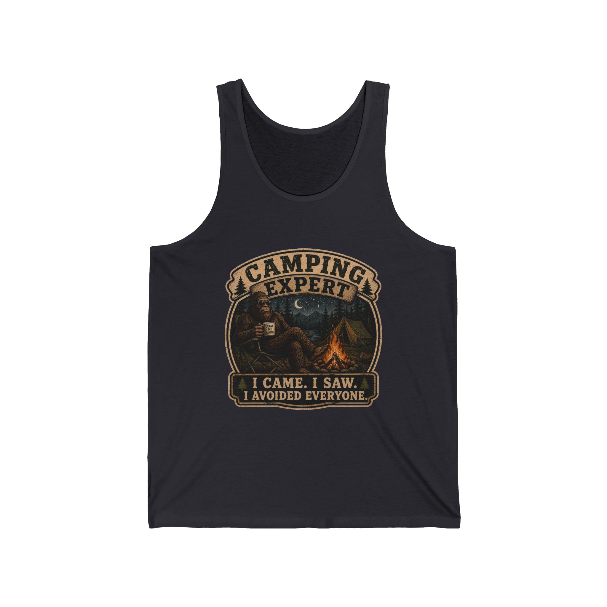 “I Came, I Saw, I Avoided Everyone” Funny Outdoor Shirt — Camping Expert Tank Top