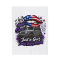 Just A Girl On A Long Way Home Jeep Velveteen Plush Blanket