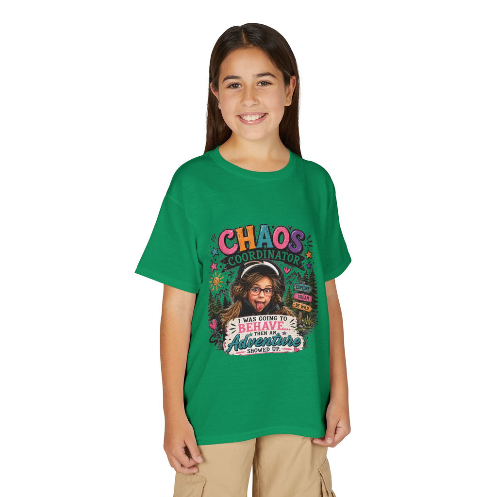 "Chaos Coordinator" Adventure Graphic Kids Tee - Youth T-Shirt -