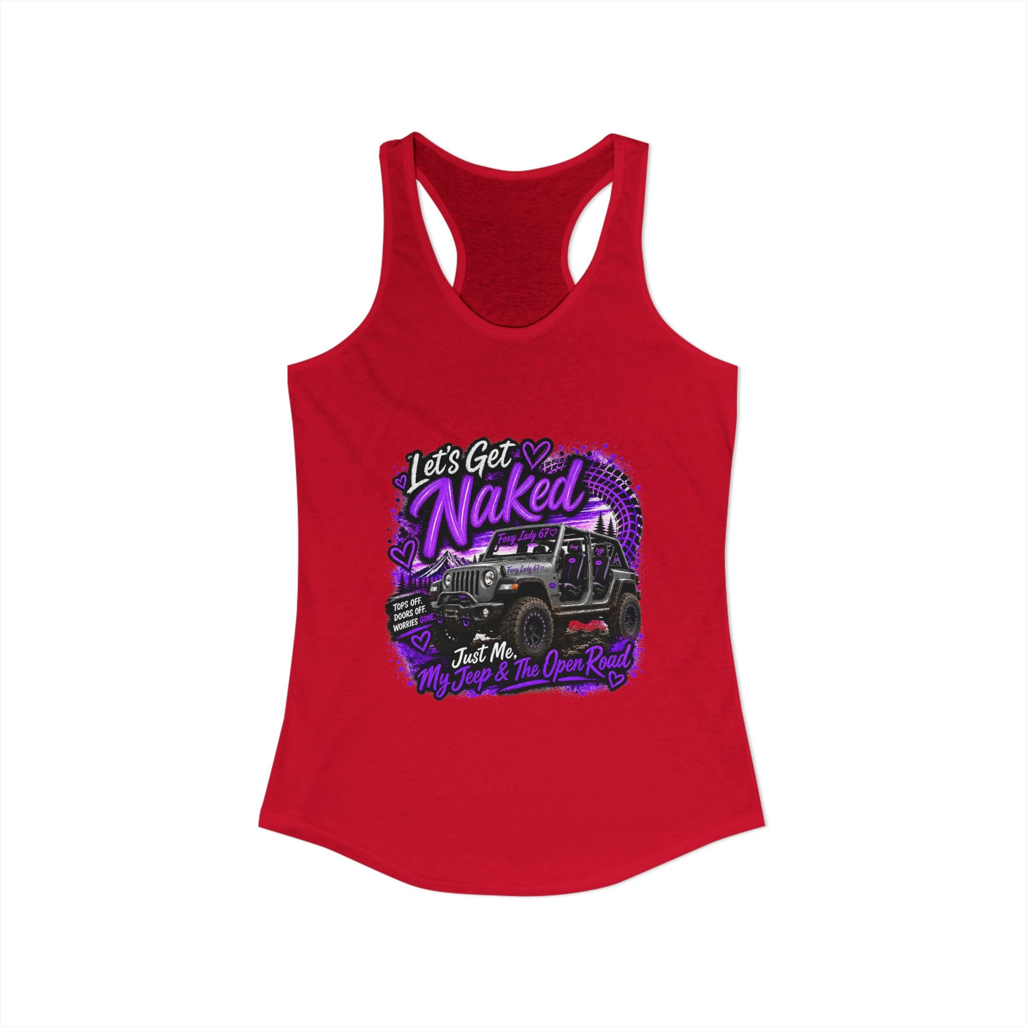 Let's Get Naked Jeep - Women's Ideal Racerback Tank