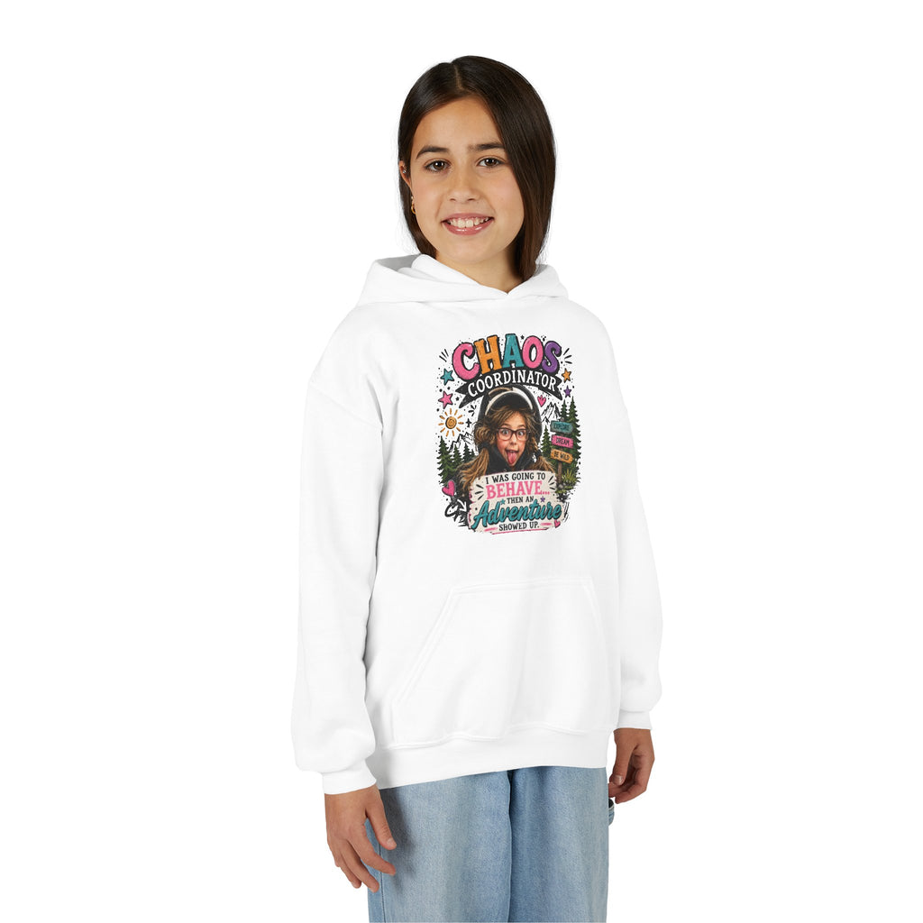 Youth Hoodie - "Chaos Coordinator" Funny Christmas Sweatshirt for Kids