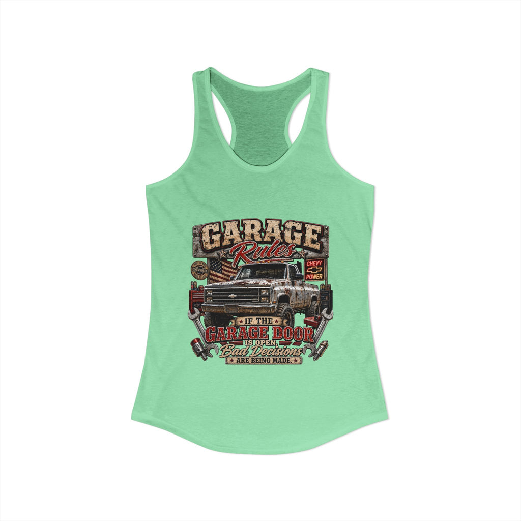 Garage Rules Ideal Racerback Tank