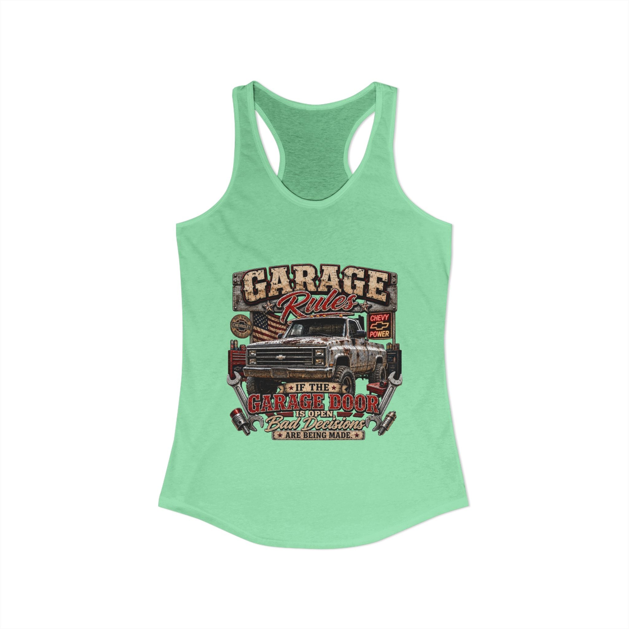 Garage Rules Ideal Racerback Tank