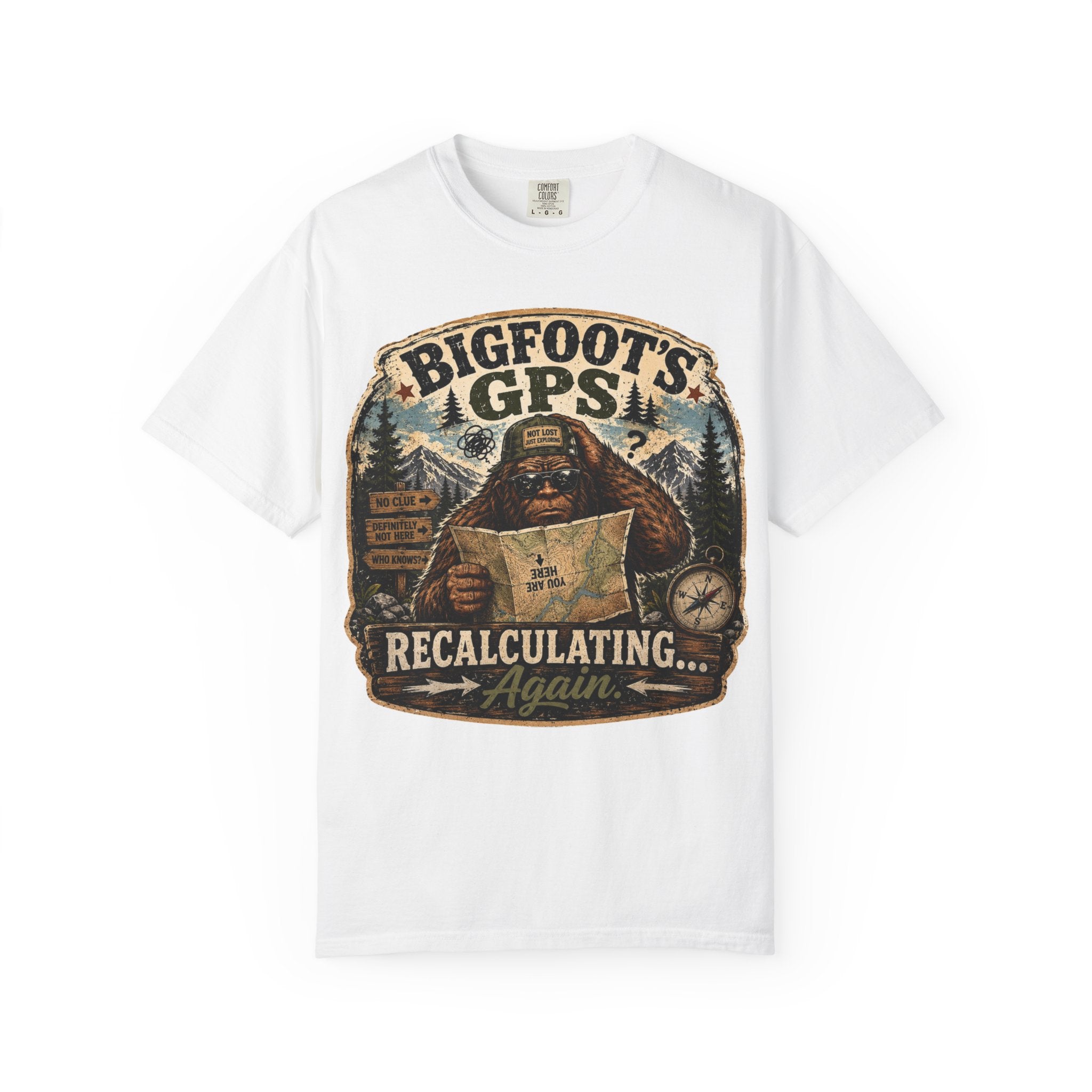Bigfoot’s GPS Recalculating T-shirt