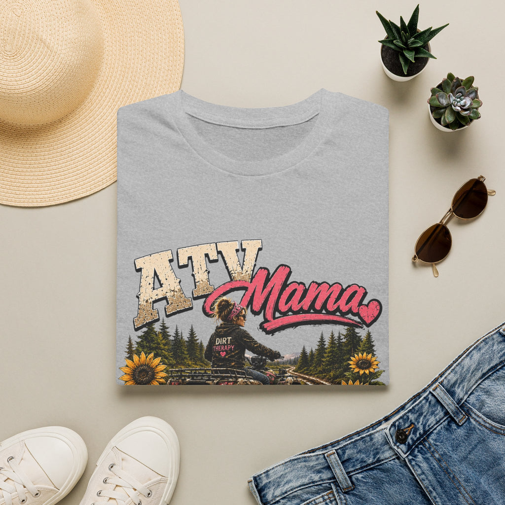 ATV Mama T-Shirt — Messy Hair, Muddy Boots Graphic Tee for Moms