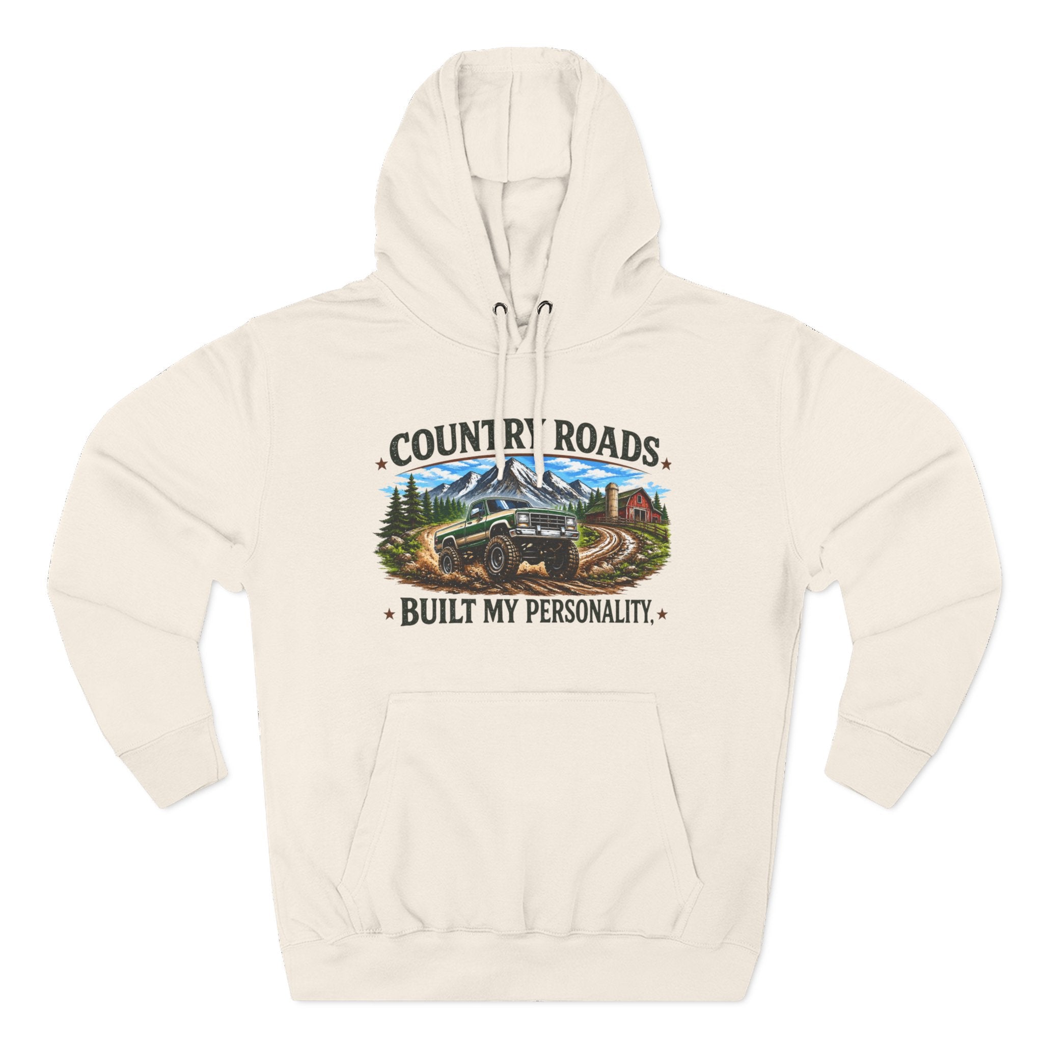 Country Roads Hoodie — "Country Roads Built My Personality" Graphic Hoodie