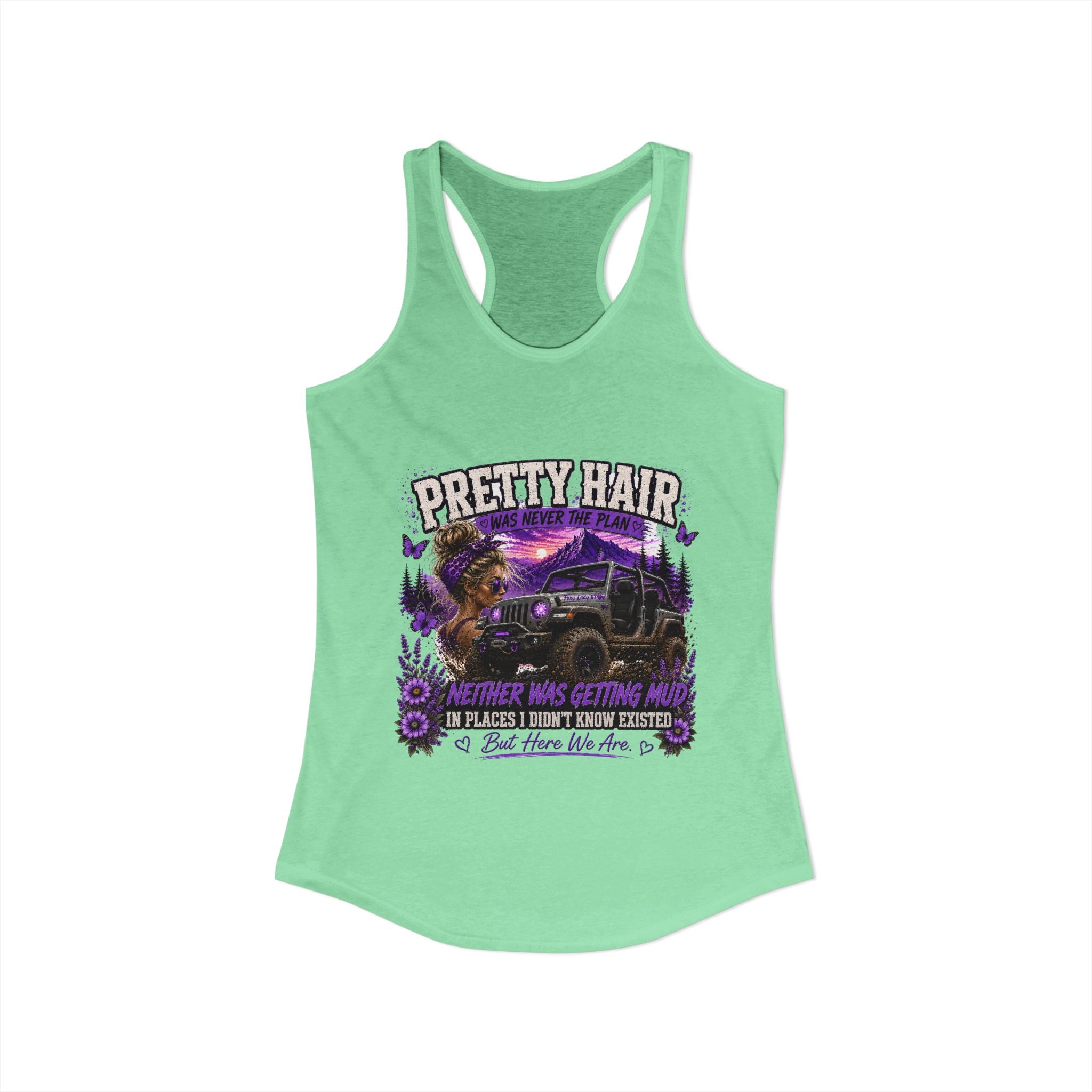 Pretty Hair Jeep Women's Ideal Racerback Tank