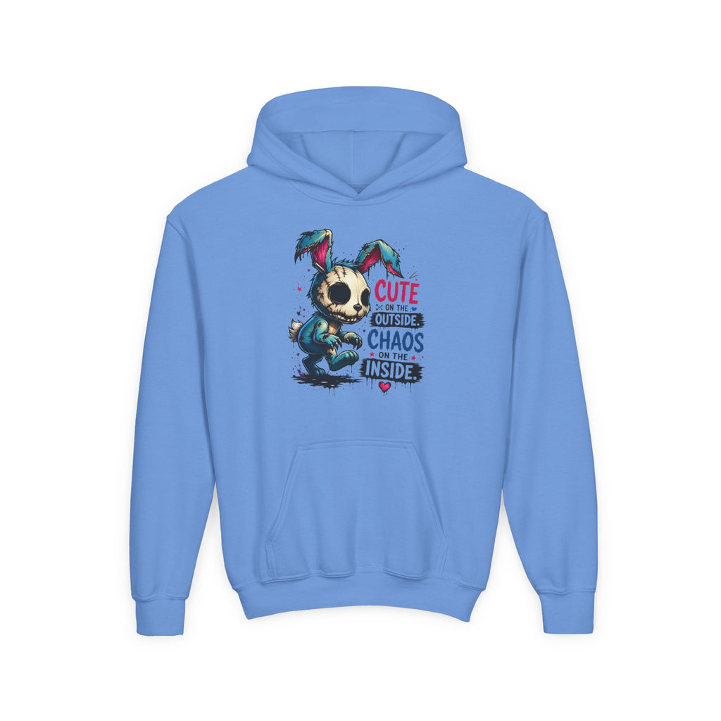 Cute on the Outside Choas on the Inside Youth Heavy Blend Hooded Sweatshirt