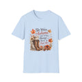 “She Wears Autumn Like It Was Always Meant To Find Her” Fall Graphic T-Shirt — Autumn Tee