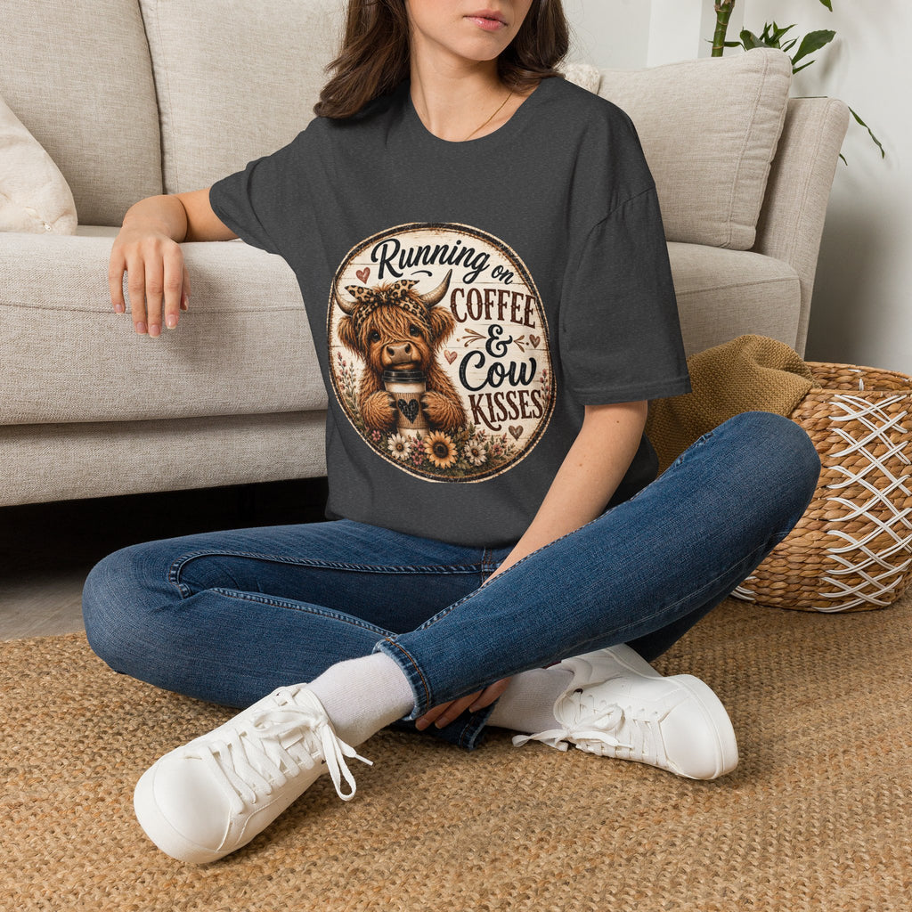 Running on Coffee & Cow Kisses - Unisex Softstyle T-Shirt