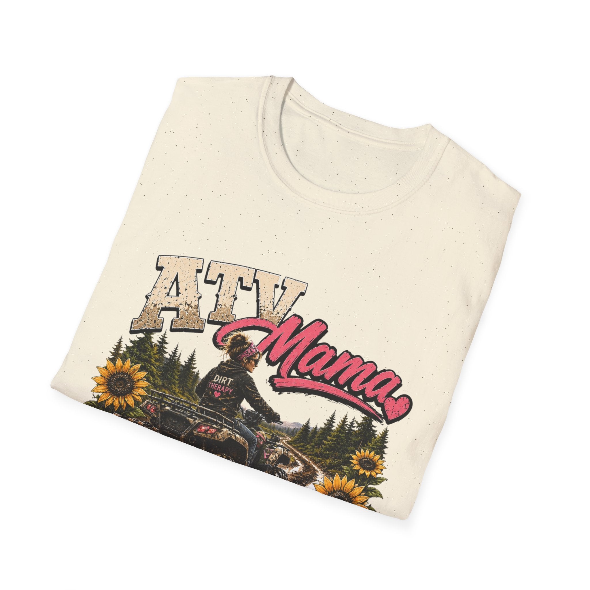 ATV Mama T-Shirt — Messy Hair, Muddy Boots Graphic Tee for Moms