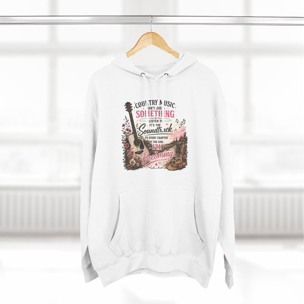 Country Music Soundtrack Hoodie — Vintage Guitar Scenic Graphic