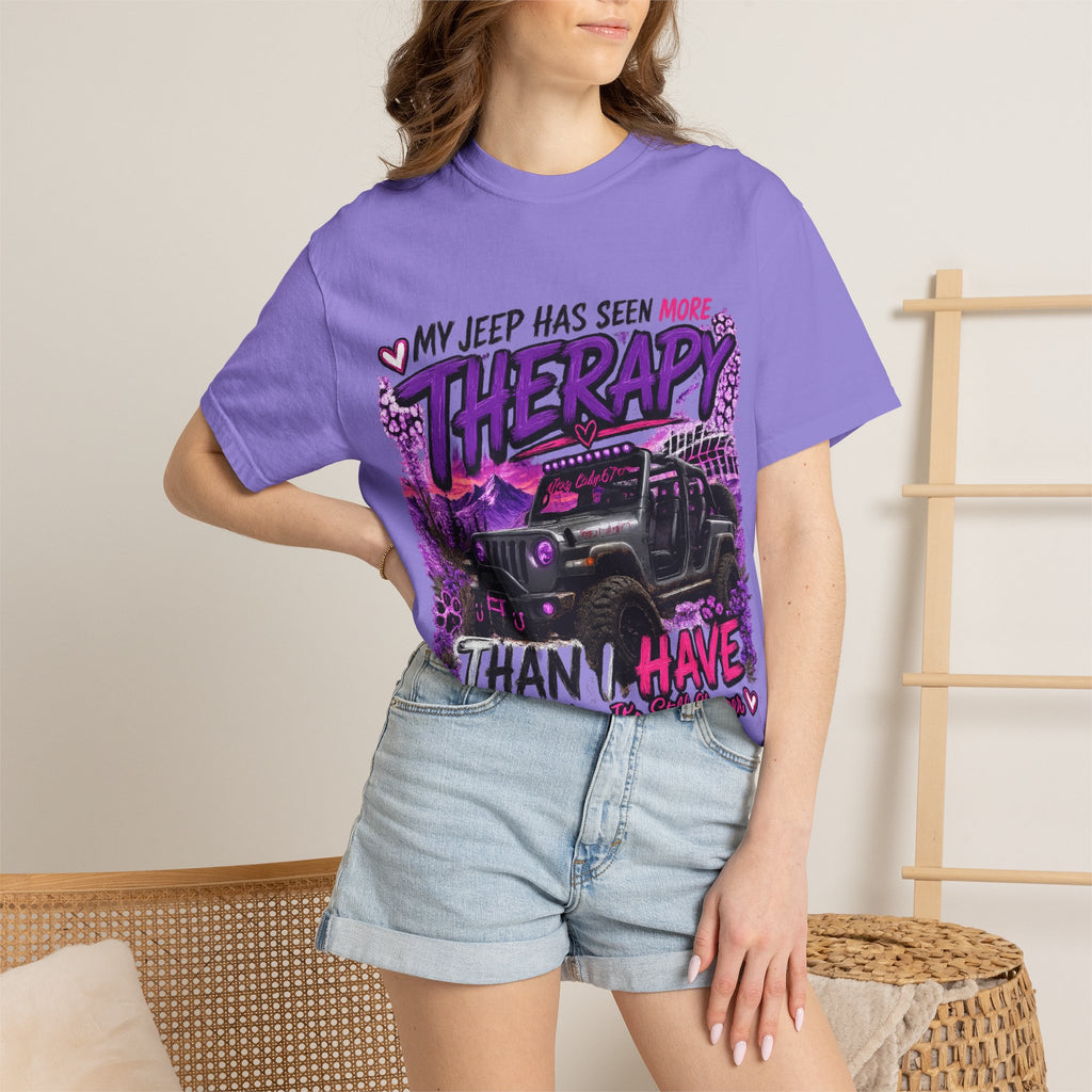 Jeep Therapy T-Shirt — My Jeep Has Seen More Therapy Than I Have Off-Road Tee