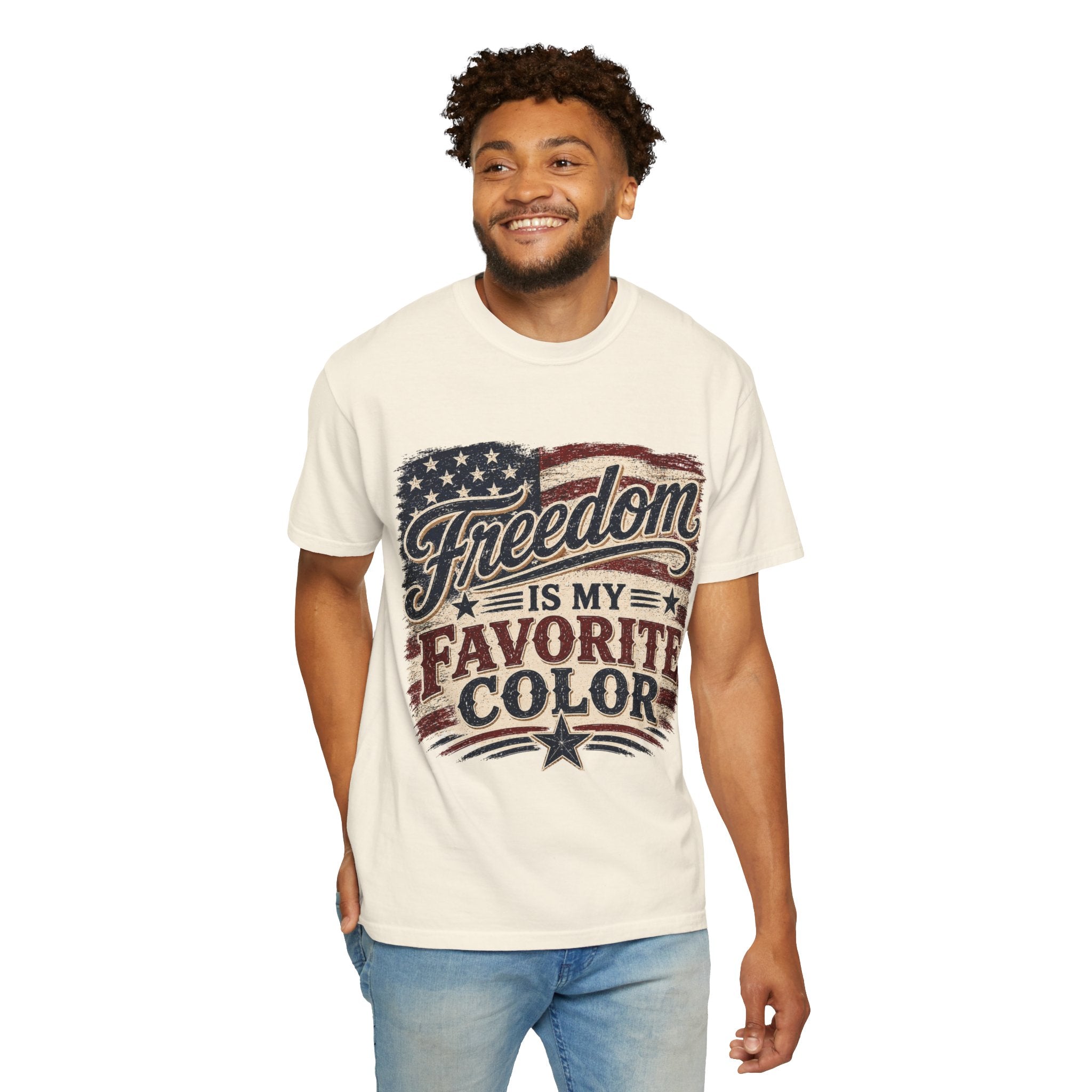 Freedom Is My Favorite Color T-Shirt — Patriotic American Flag Tee