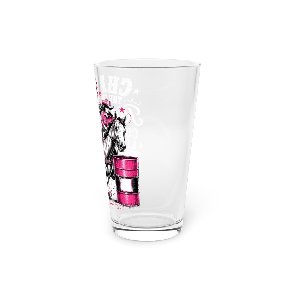 Chase the Dream Horse Pink Pint Glass, 16oz