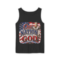 One Nation Under God Tank Top — Patriotic American Flag & Cross Sleeveless Shirt