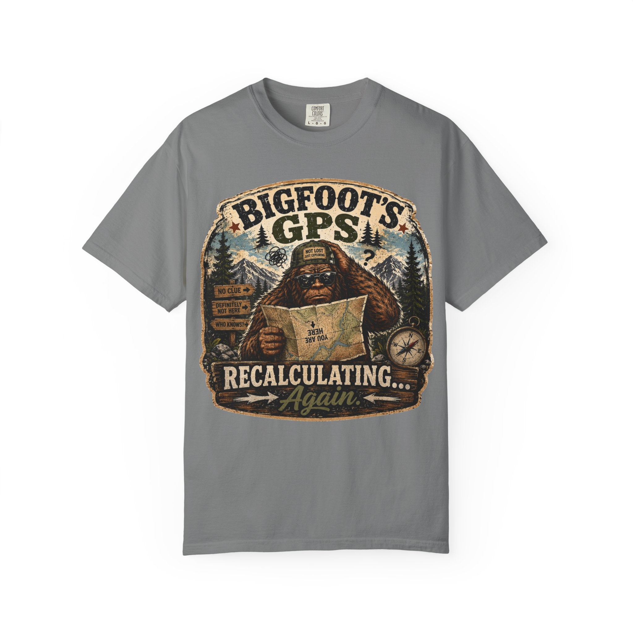 Bigfoot’s GPS Recalculating T-shirt
