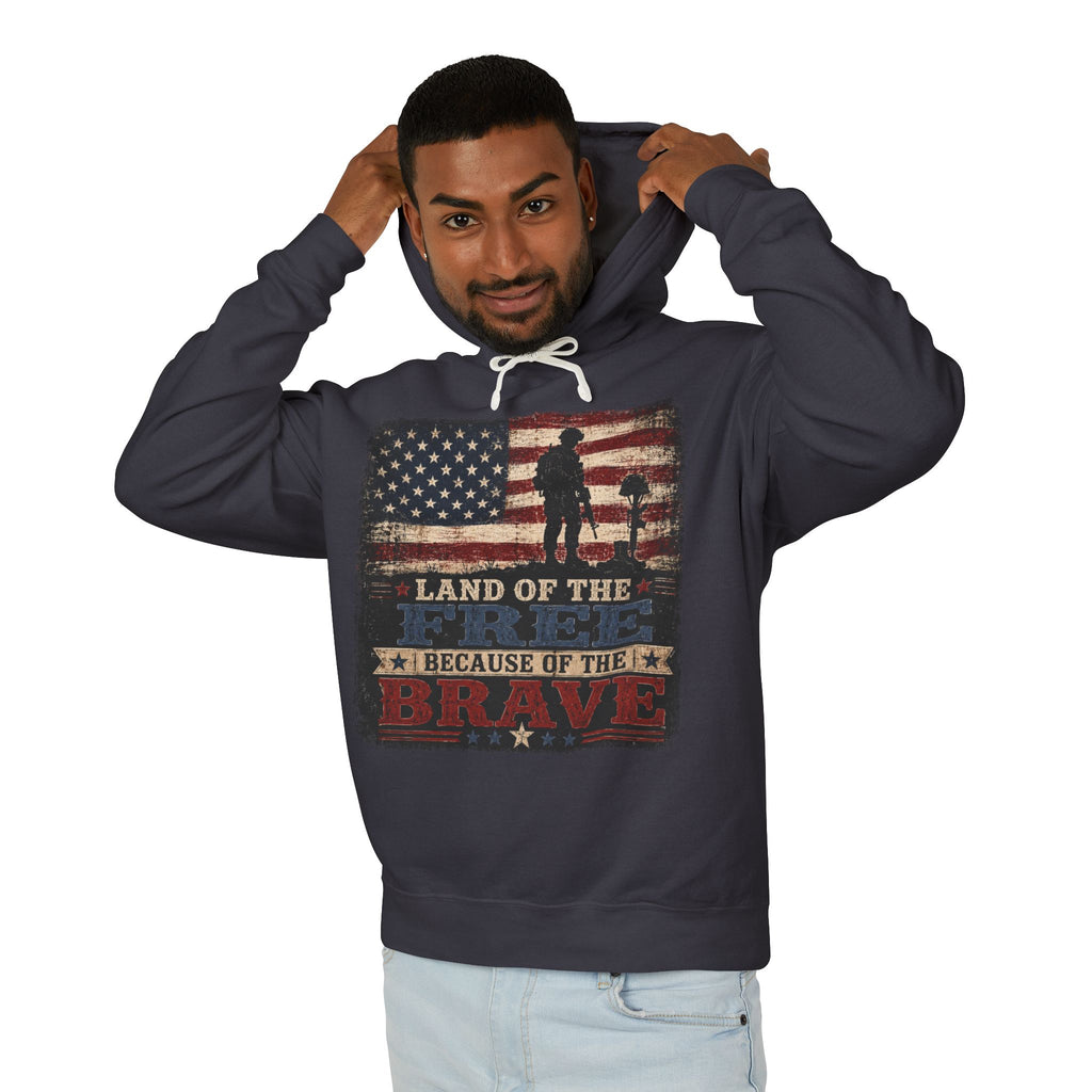 Land of the Free Because of the Brave Hoodie