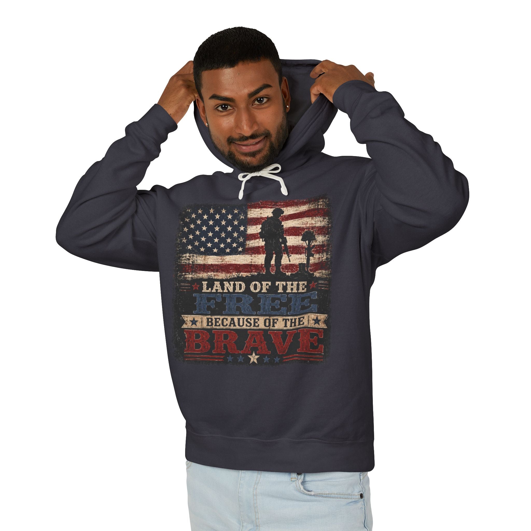 Land of the Free Because of the Brave Hoodie