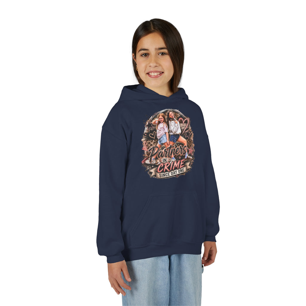 "Partners in Crime Since Day One" Best Friend Matching Sweatshirt — Youth Hoodie